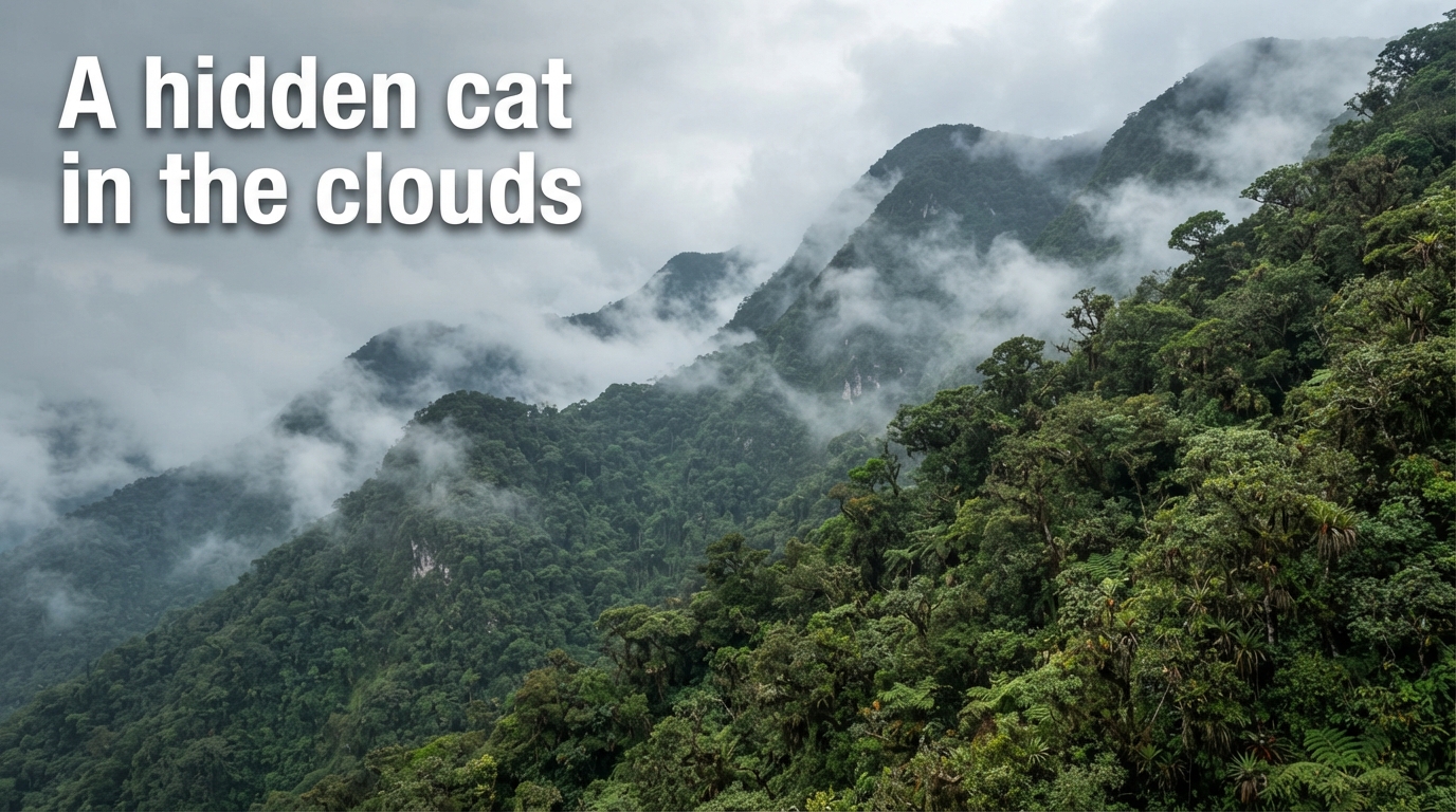 Misty Yungas cloud forest draped over steep Andean slopes